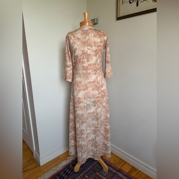 Handmade Golden Beige Cottage Country Dress - Picture 3 of 6